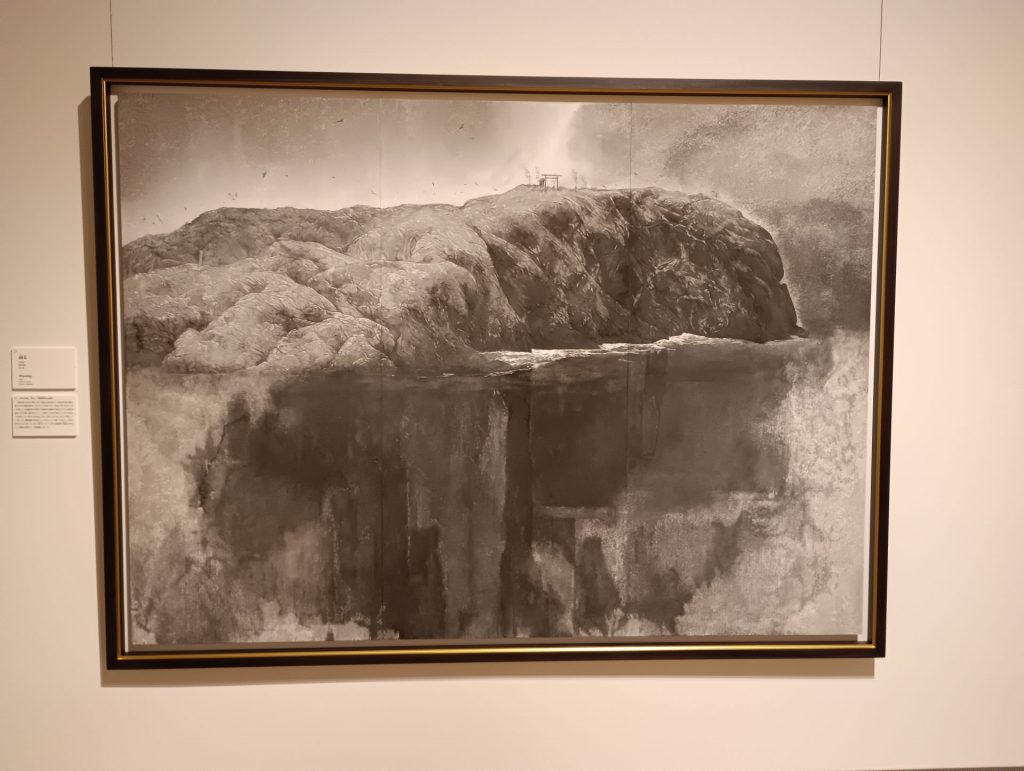 『祠る』令和6年（2024）　綿布着色　作家蔵