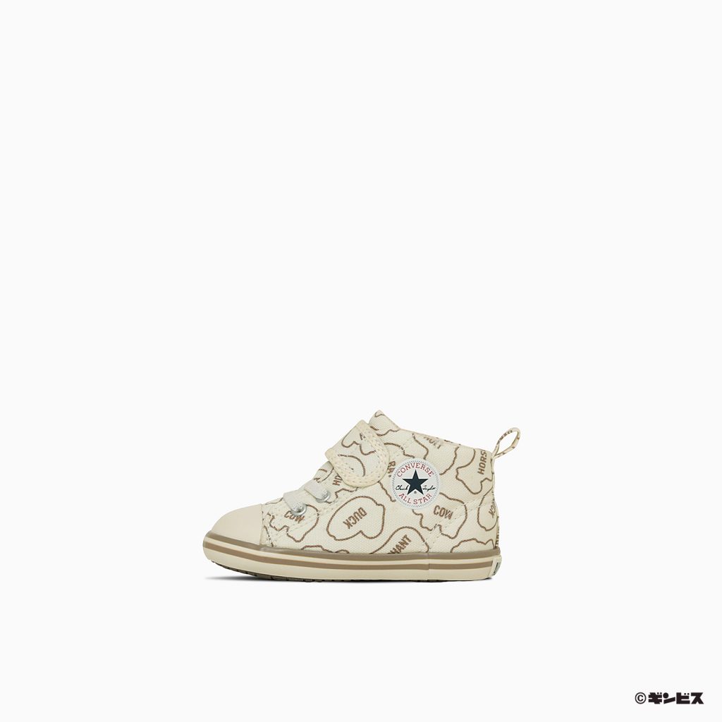 「BABY ALL STAR BS V-1 / TABEKKO DOUBUTSU」（カラー：オフホワイト　サイズ展開：12.0～15.0cm　6930円）