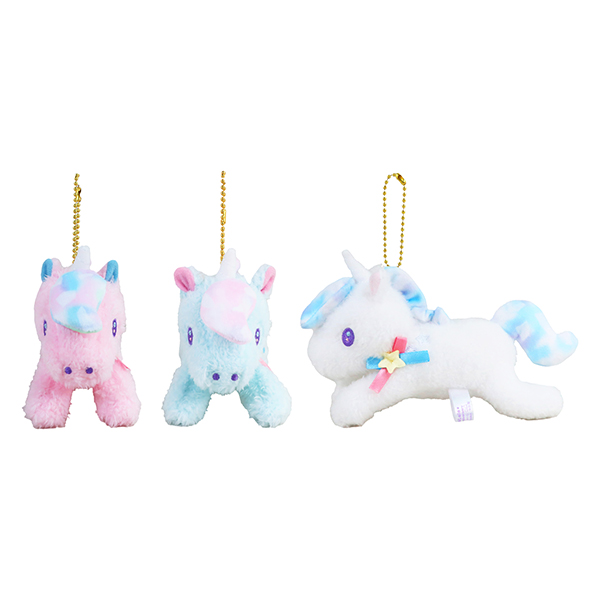 マスコット ユニコーン　　　　　　（PK、BL、WH　各2200円）　(C)'25 SANRIO CO., LTD. APPR. NO. L660056