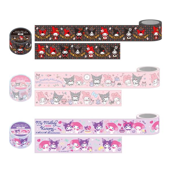 マスキングテープ(全3種　各550円）　(C)'25 SANRIO CO., LTD. APPR. NO. L660056
