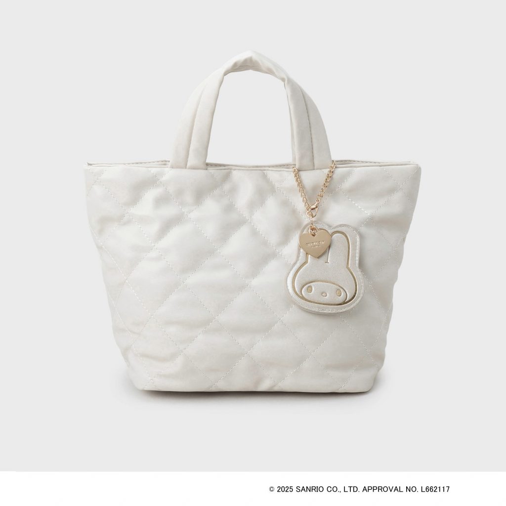 マイメロディ「キルティングミドルトートバッグ」（5479円）　(C)2025 SANRIO CO., LTD. APPROVAL NO. L662117