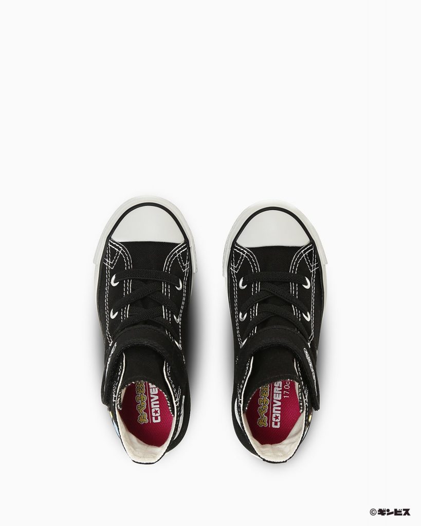 「CHILD ALL STAR V-1 HI / TABEKKO DOUBUTSU」（カラー：ブラック　サイズ展開：15.0～22.0cm　ハーフサイズなし　7480円）