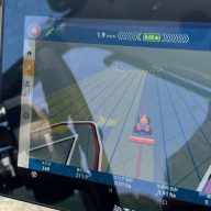 自動操舵システムの画面　提供：有限会社夢前夢工房