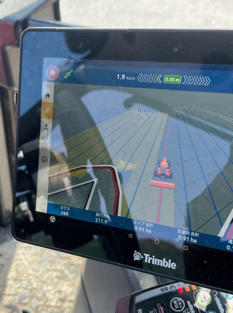 自動操舵システムの画面　提供：有限会社夢前夢工房