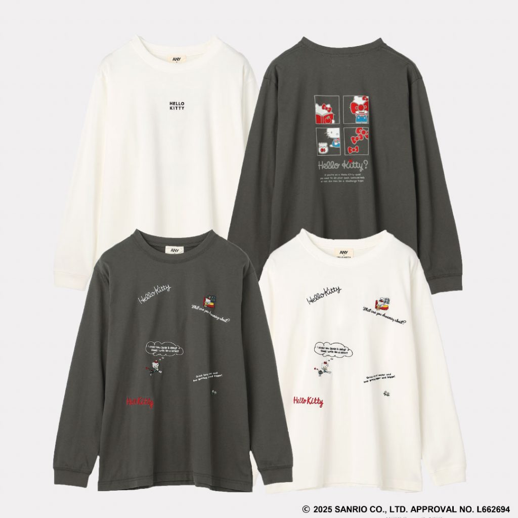 【ハローキティ×ANY】ロゴTシャツ（4990円）