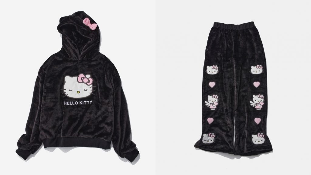 【and ST限定アイテム】HELLO KITTY「ルームウェアトップス」（全2種　4490円）