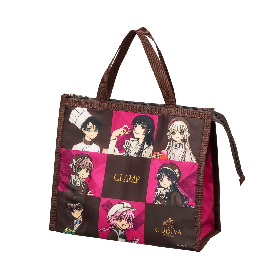 「ゴディバ×CLAMP カップアイスクリーム 保冷バッグセット」（ゴディバショップ　2700円、ゴディバ オンラインショップ　3564円）　(C)C・ST／K