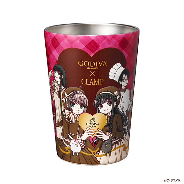 ゴディバ×CLAMP「ホワイトモカ ショコリキサー タンブラーセット」（レギュラーサイズ 4350円／270ml）　(C)C・ST／K