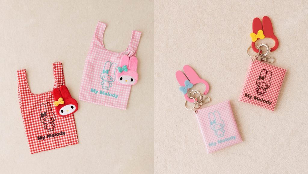 【LOWRYS FARM】マイメロディ「ポーチツキエコBAG」（全2種　2990円）、「カラビナツキクリアポーチ」　（全2種　2790円）