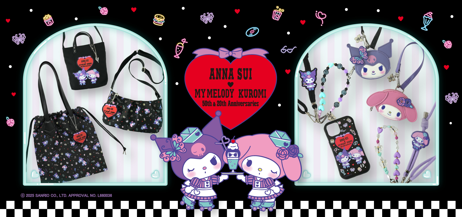 アナ スイ×マイメロディ＆クロミ」コラボ発売！アメリカンダイナーが