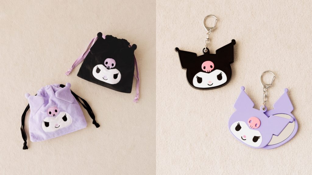 【LOWRYS FARM】クロミ「キンチャクポーチ」（全2種　1790円）、「ミラーキーチャーム」（全2種　1890円）