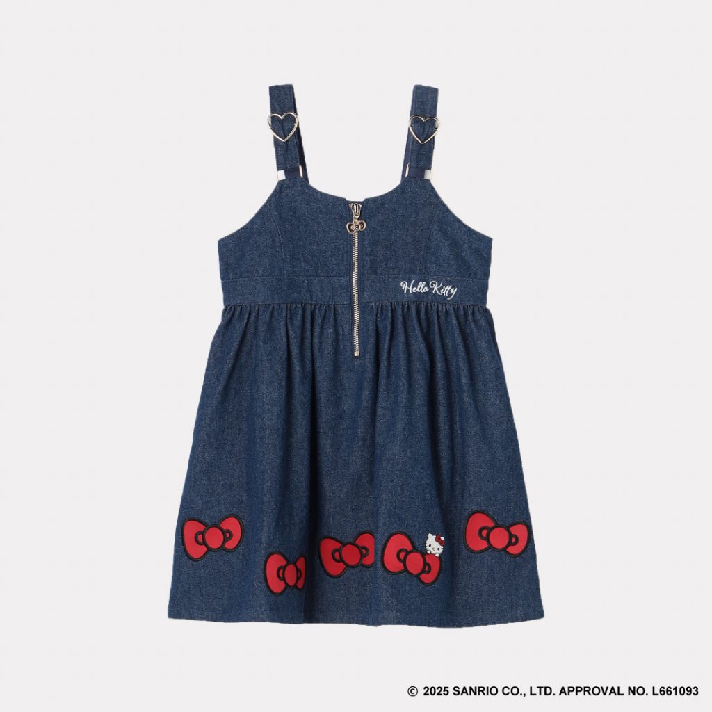 【ハローキティ×ANY KIDS】デニムジャンパースカート（5990～円）