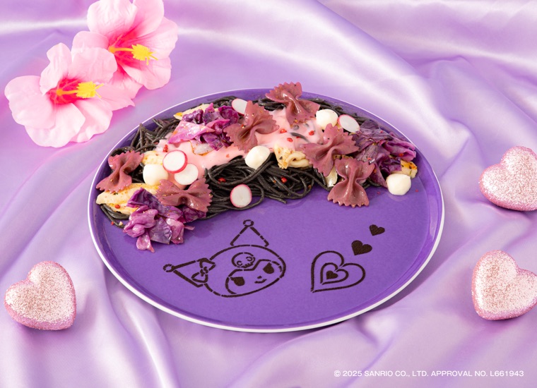 ツンデレ♡クロミパスタ（1590円） (C)2025 SANRIO CO., LTD. APPROVAL NO. L661943