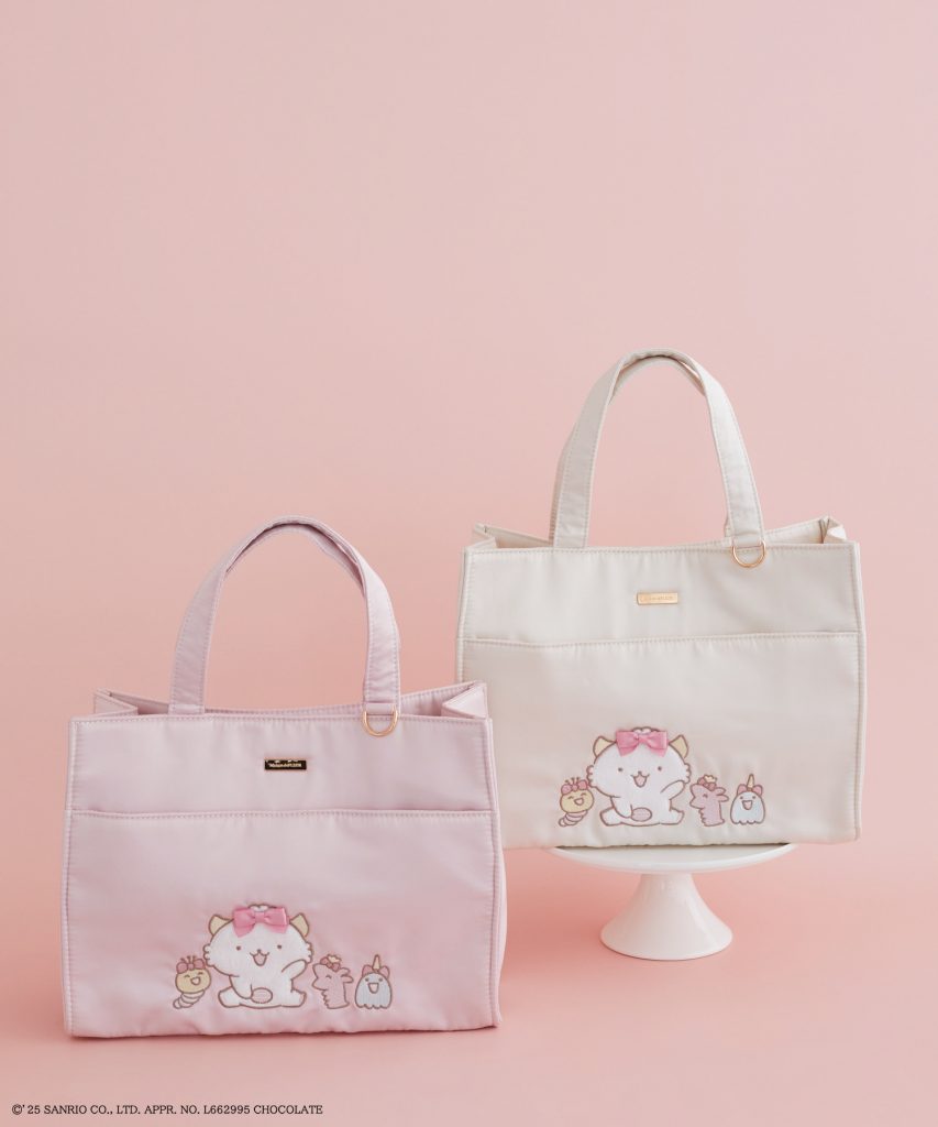 がおぱわるぅ トートバッグ（カラー： Ivory/Pink　7700円）