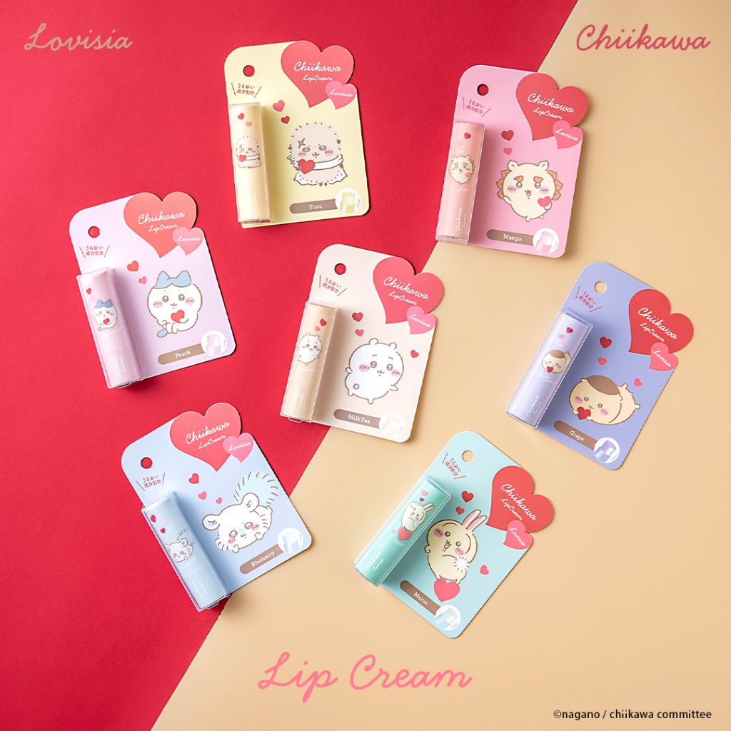 「Lovisia ちいかわリップクリーム ハートシリーズ」（各858円）