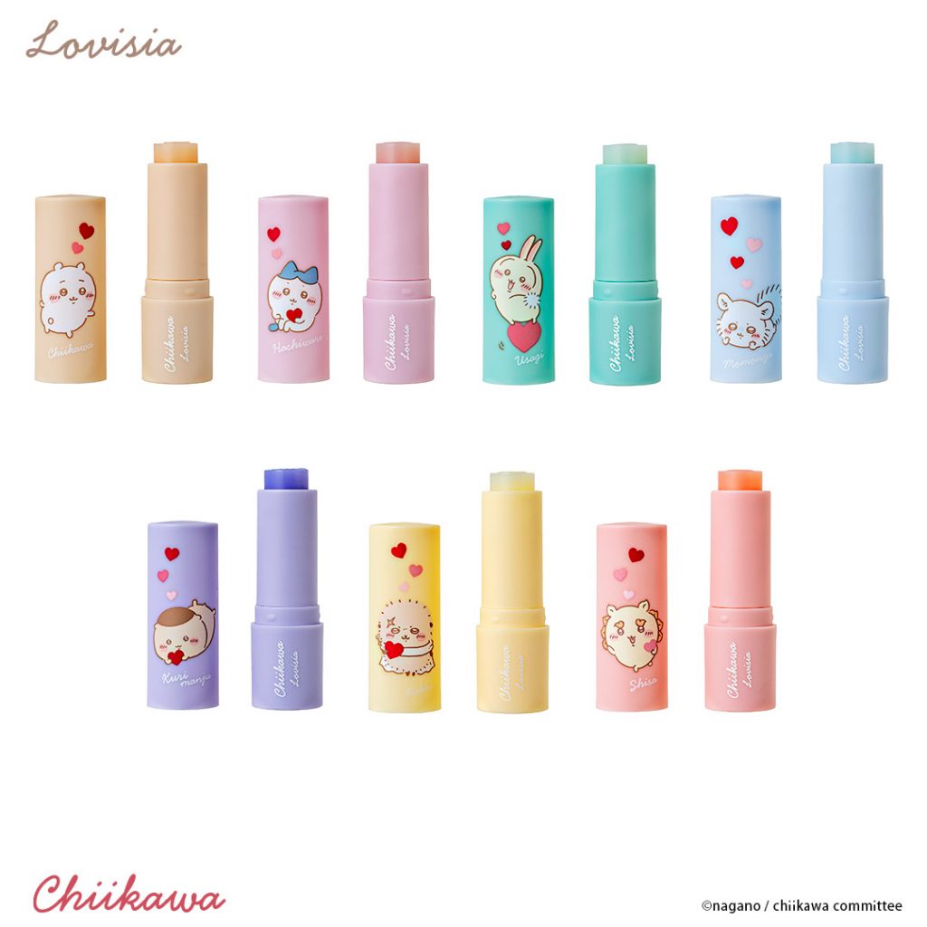 「Lovisia ちいかわリップクリーム ハートシリーズ」（各858円）