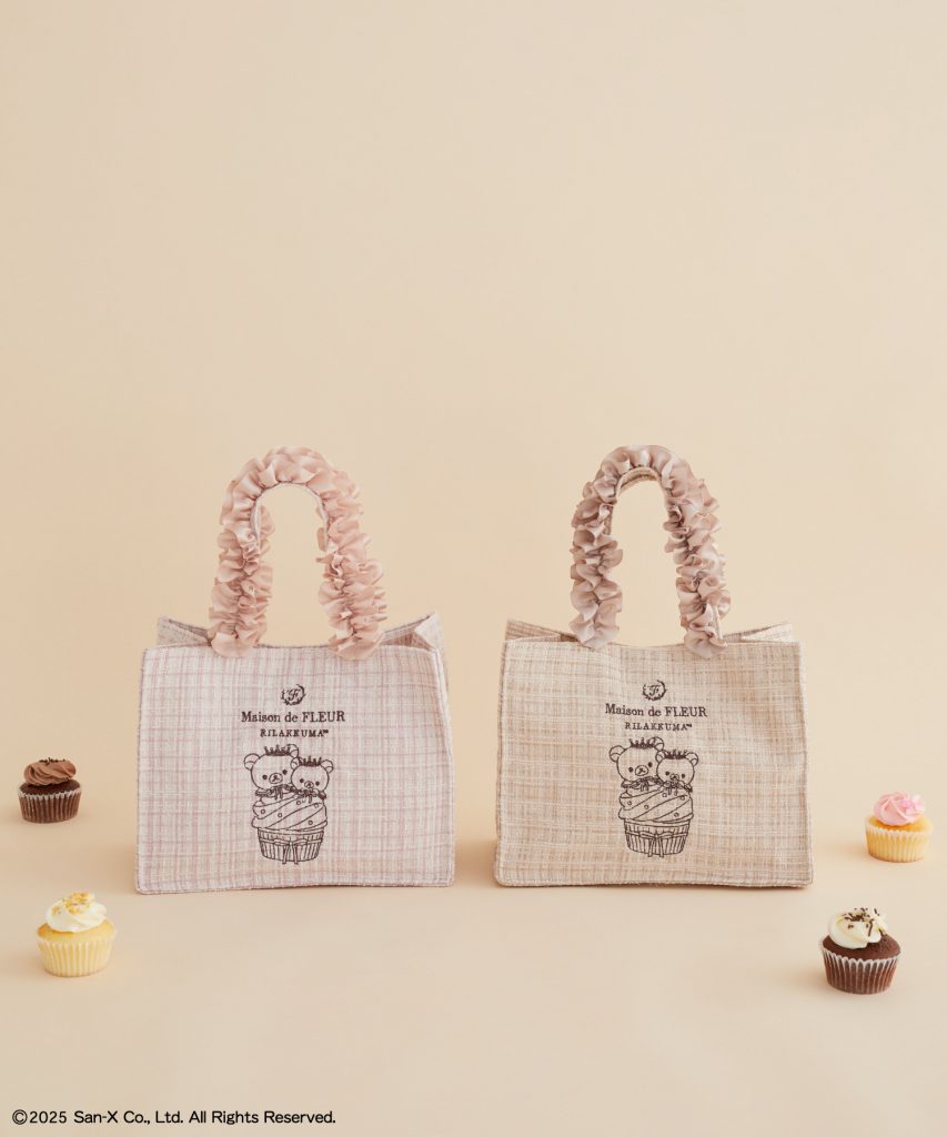 「リラックマ フリルハンドルスクエアトート」（カラー：Pink_Beige 8800円）