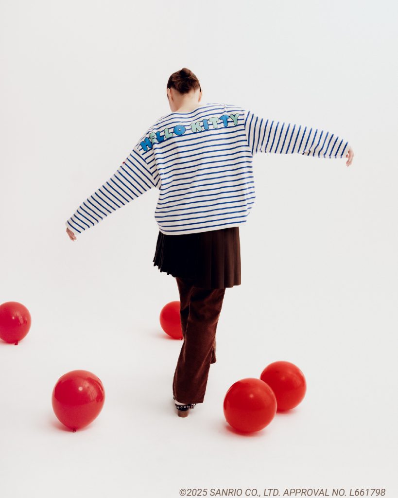 「HELLO KITTYボーダーカットソー」（カラー：WHT,PNK,BLK　1万4300円）