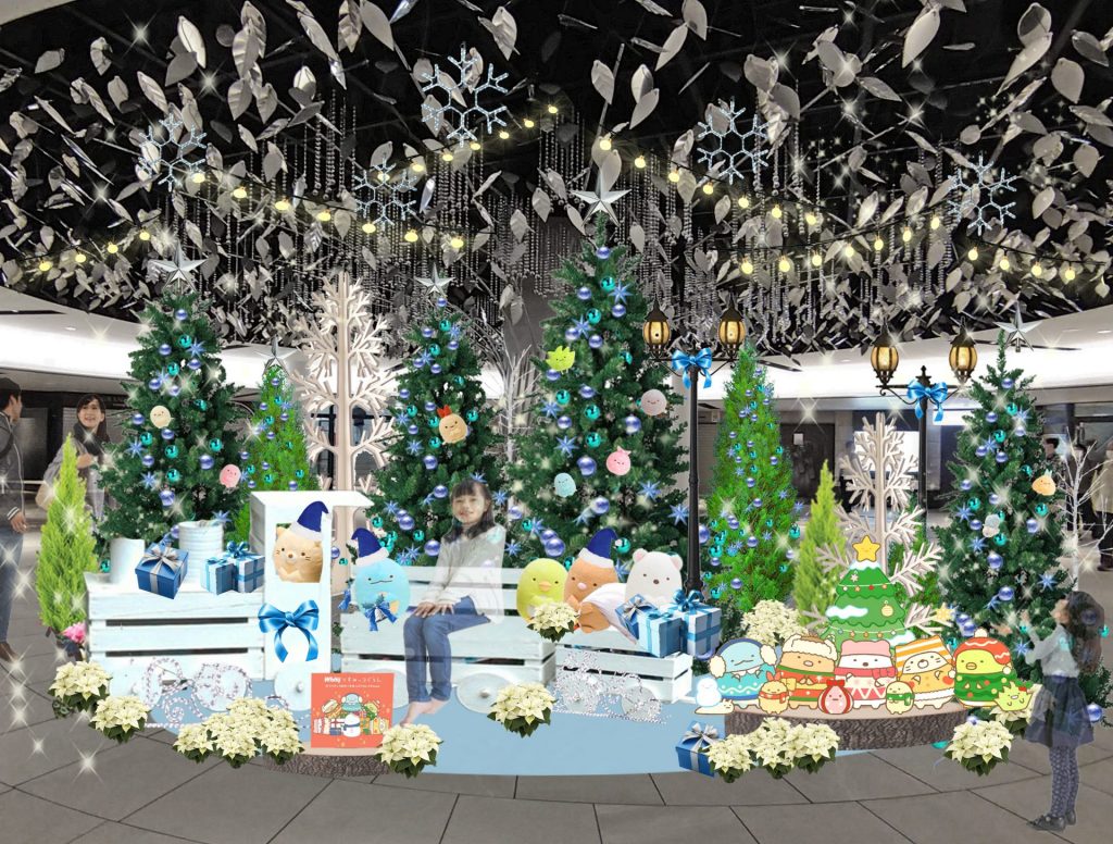 「ホワイティうめだとすみっコぐらしのクリスマス」泉の広場　(C)2025 San-X Co., Ltd. All Rights Reserved.