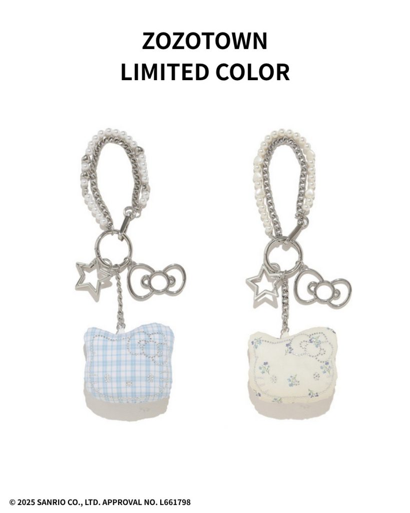 「HELLO KITTYオリジナルクリスタルチャーム」（ZOZOTOWN限定カラー：CHECK,FLOWER　5940円）