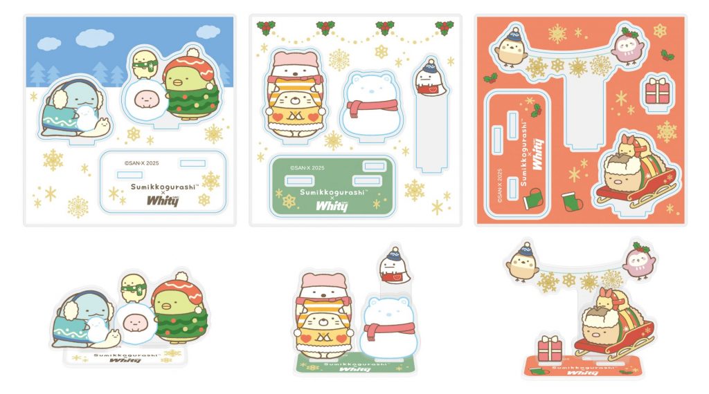 「ホワイティうめだ×すみっコぐらし」オリジナルアクリルスタンド　(C)2025 San-X Co., Ltd. All Rights Reserved.