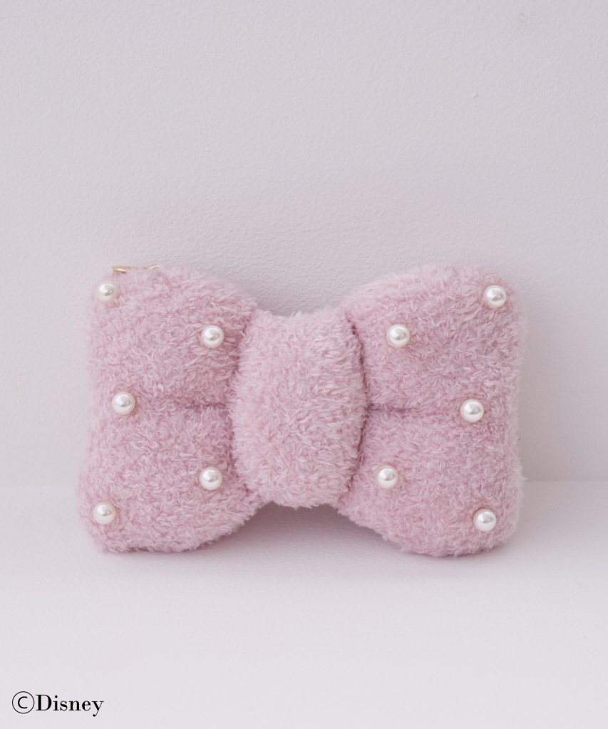 Minnie Mouse「リボンポーチ」(カラー:Light Pink 4500円)