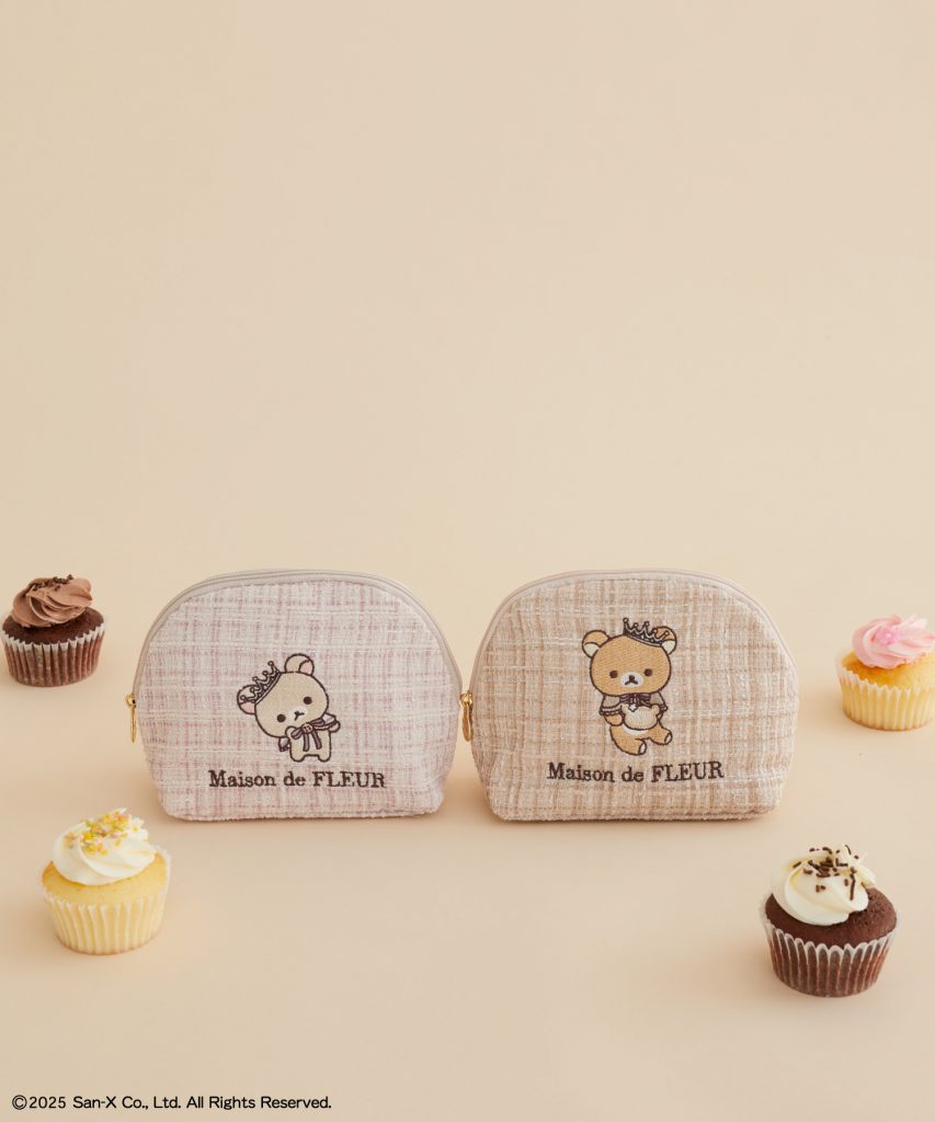 「リラックマ ラウンドポーチ」（カラー：Pink_Beige 4500円）