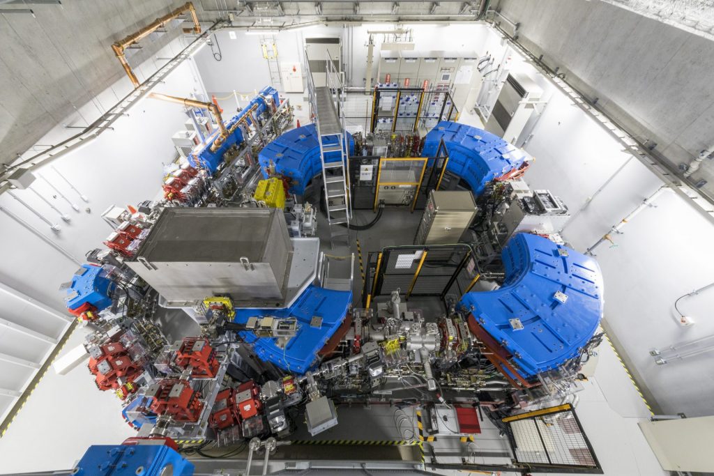 地下にある加速器室　（提供：兵庫県立粒子線医療センター附属神戸陽子線センター）