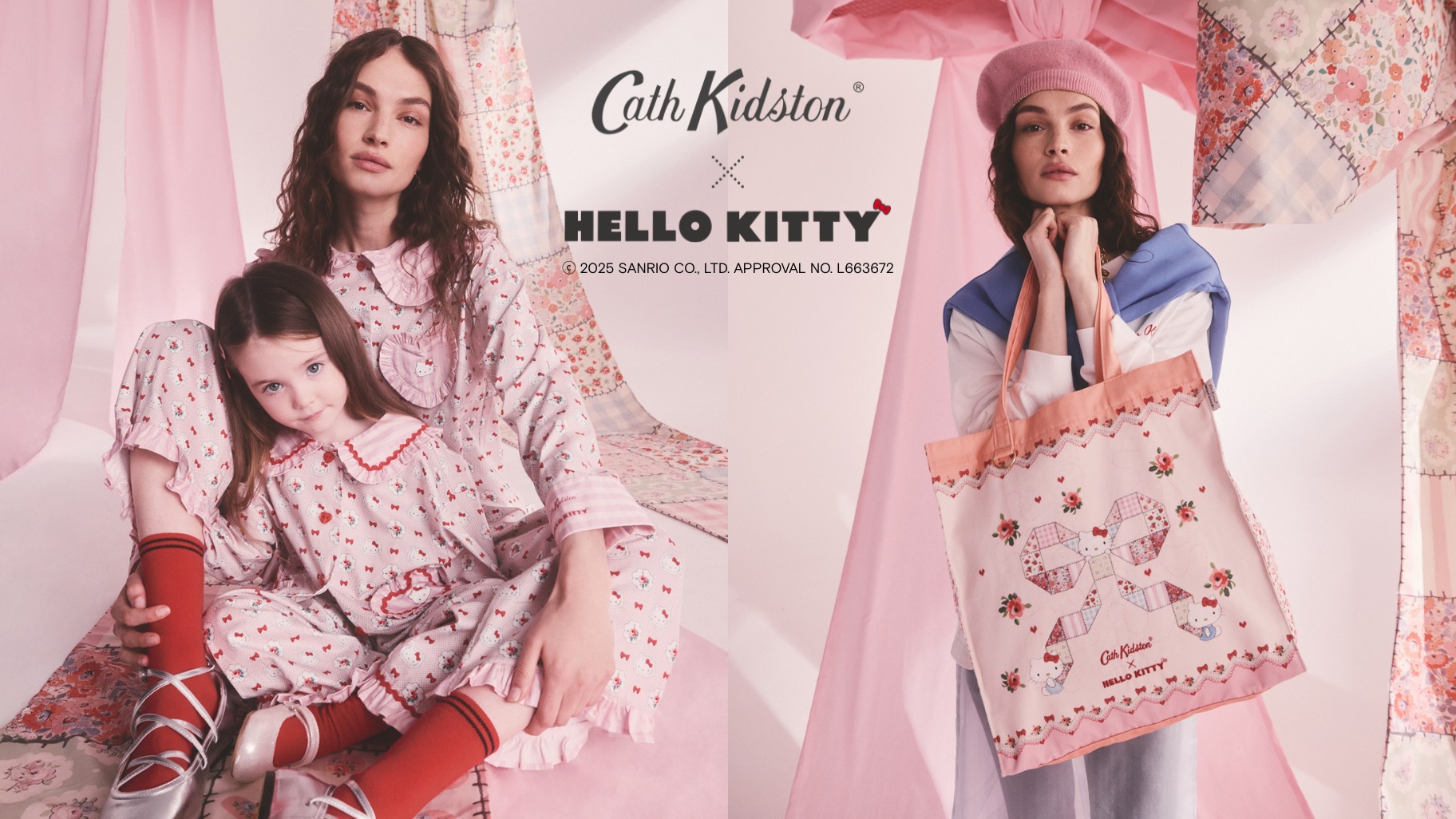 Cath Kidston×ハローキティ」コラボ発売！ パッチワークデザインや