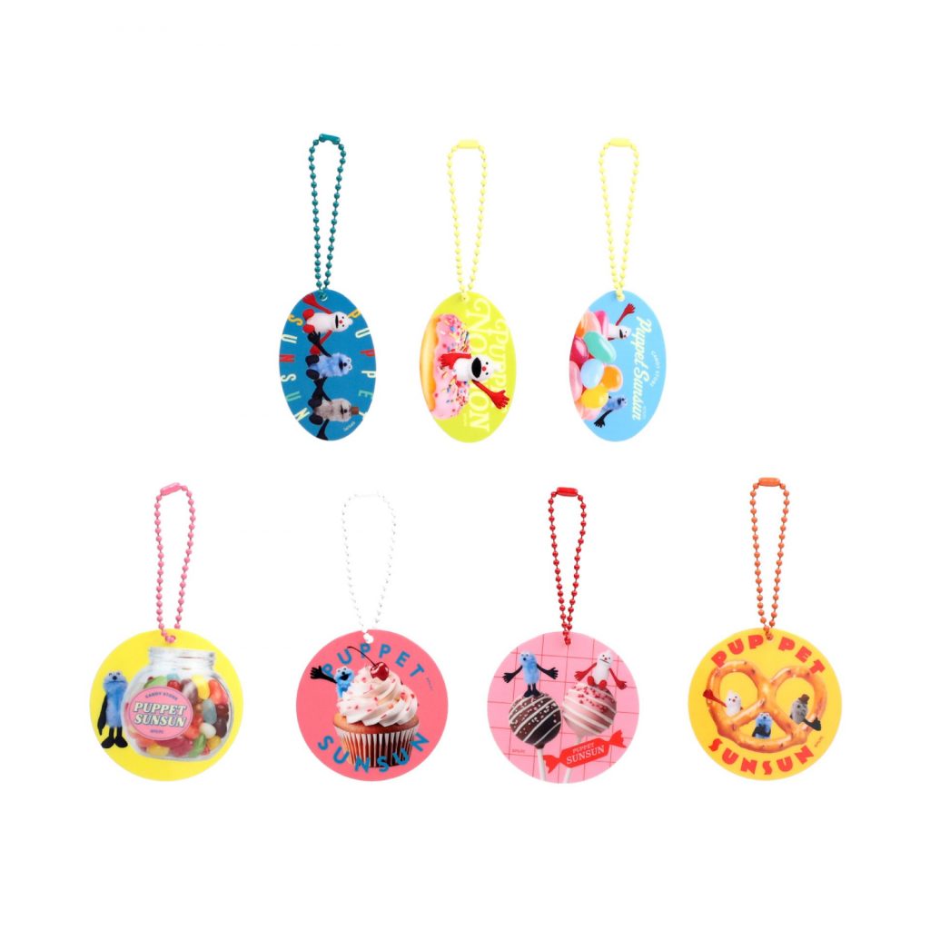 アクリルキーホルダー（全7種　各660円）　(C)PUPPET SUNSUN/PS committee