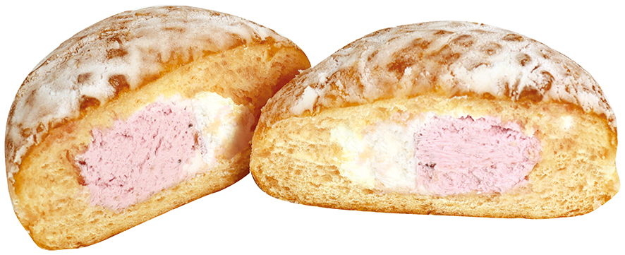 「milkyツインクリームドーナツ（ミルキー＆あまおう苺）」（231円）