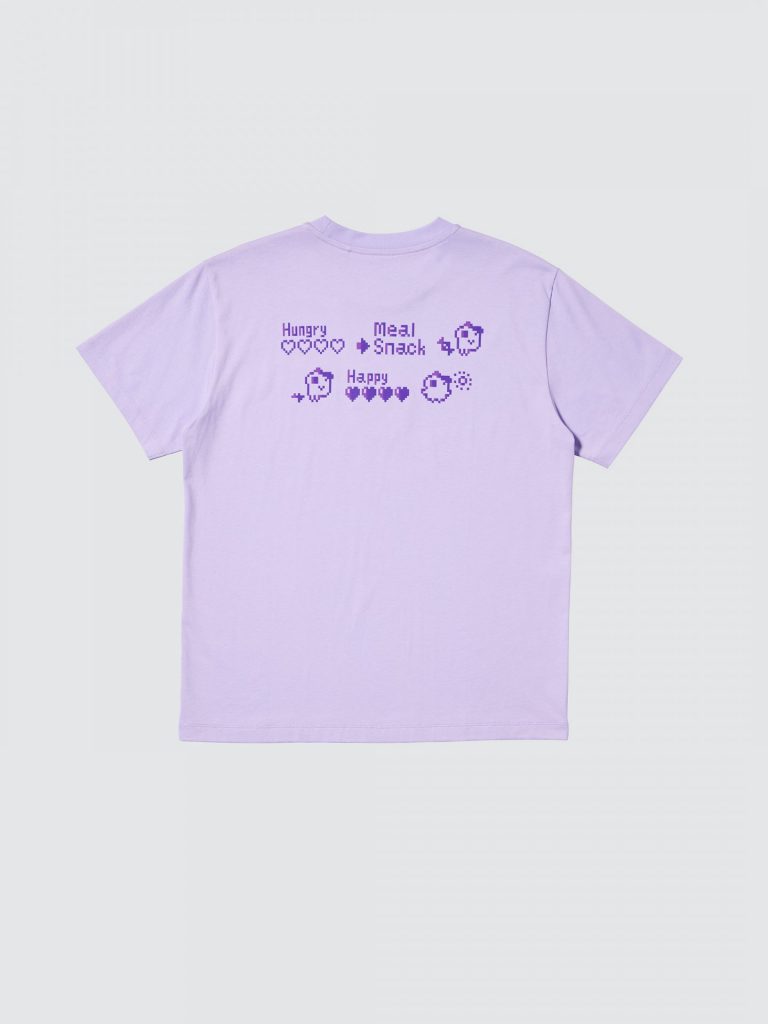 たまごっち UT オーバーサイズフィット PURPLE 背面デザイン (C)BANDAI