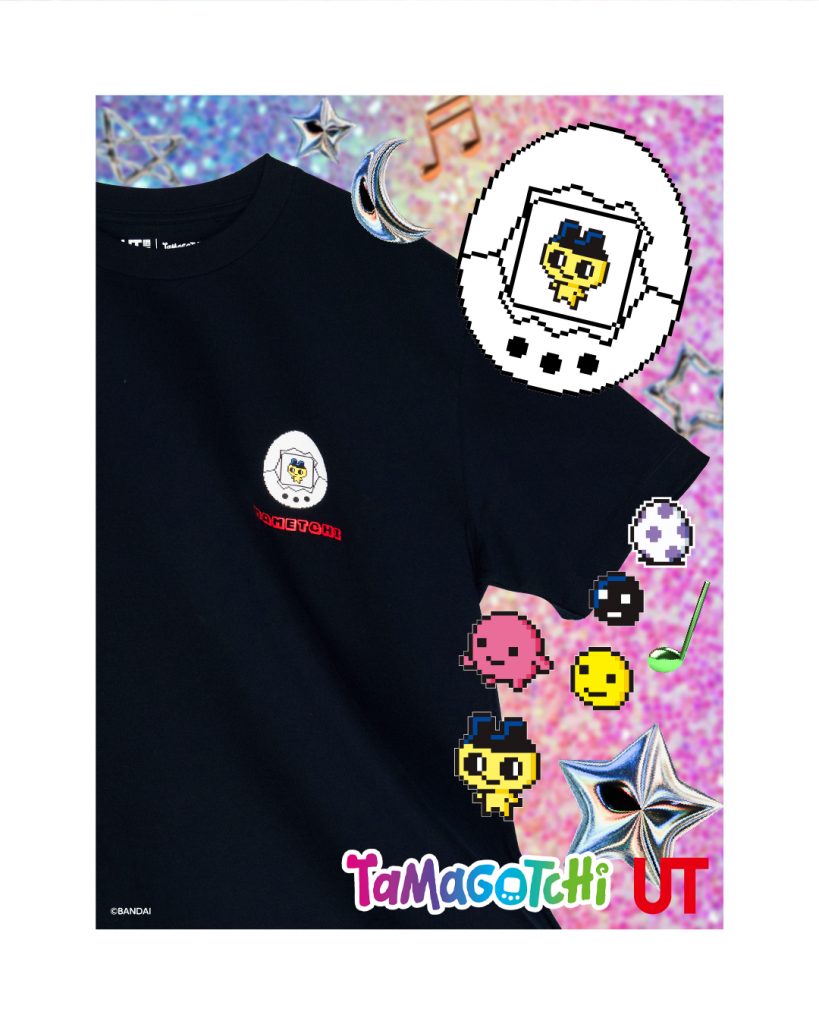 たまごっち UT オーバーサイズフィット BLACK（1990円） (C)BANDAI