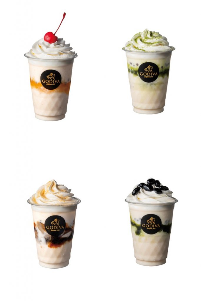 大阪「ミックスジュースショコリキサー」、京都「宇治抹茶ショコリキサー」、奈良「わらび餅ショコリキサー」、兵庫「黒豆抹茶ショコリキサー」