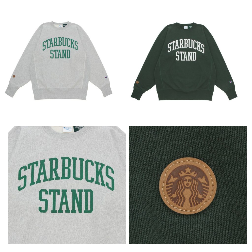〈Champion for STARBUCKS STAND by BEAMS〉別注リバースウィーブ スウェットシャツ（2万5300円）