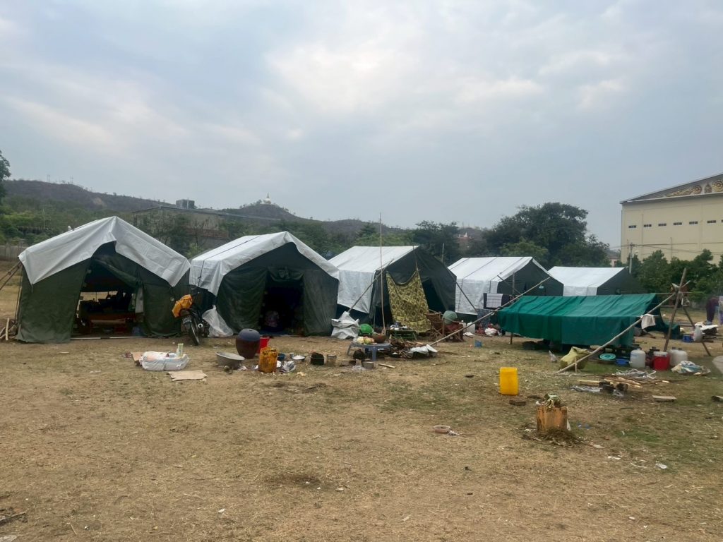 2025年4月10日　巡回診療時に撮影した被災者のキャンプ　(ジャパンハートスタッフ撮影）画像提供：認定NPO法人ジャパンハート
