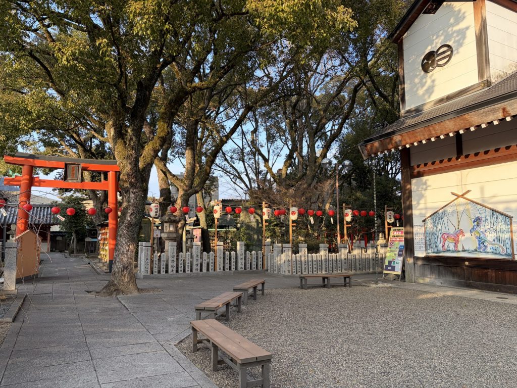 2月18日19日に執り行われる 総社厄神祭の準備が進む境内