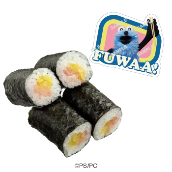 「パペットスンスンコラボ限定ピック付き まぐたく巻」（250円～）　(C)PUPPET SUNSUN/PS committee