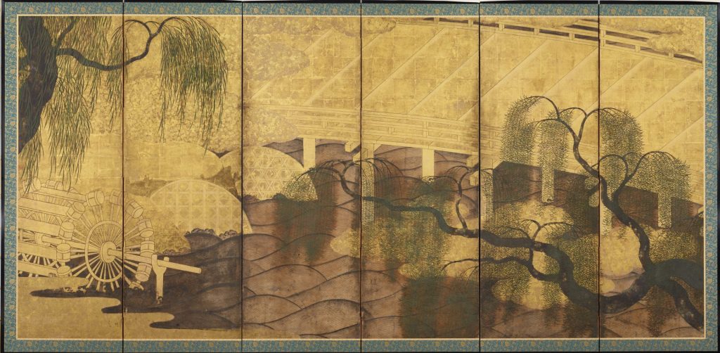 柳橋水車図（長谷川等伯筆）　（画像提供：香雪美術館）