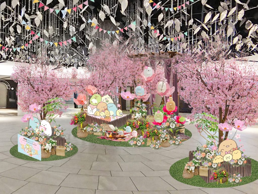 「ホワイティうめだとすみっコぐらしのポカポカお花見」泉の広場　(C)2026 San-X Co., Ltd. All Rights Reserved.