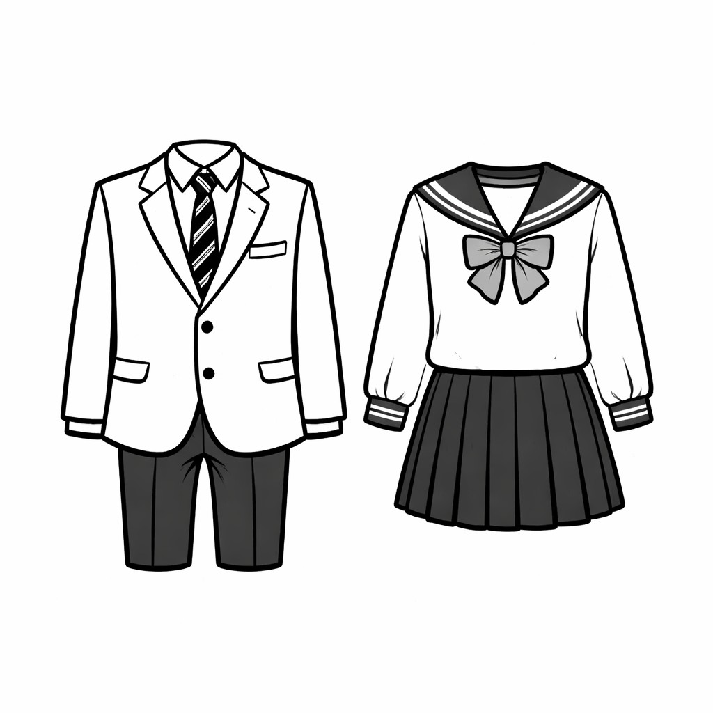 制服派？　私服派？（※生成AIで作成）