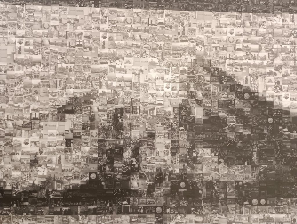 9288枚の写真を組み合わせたフォトモザイクアート（一部）