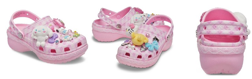 「ハローキティ アンド フレンズ クラシック プラットフォーム クロッグ」（22〜31cm・1万4300円）　(C) 2026 SANRIO CO., LTD. APPROVAL NO. L670993