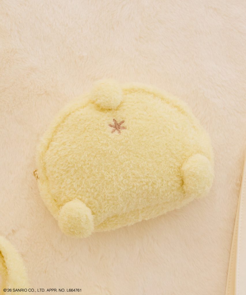 「ポムポムプリン おしりポーチ」（ライトイエロー・4700円）