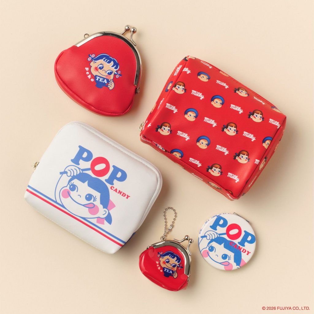 「がま口財布」（2200円）、「ポーチ」（2640円）、「ティッシュポーチ」（2200円）、「ミニミラー」（770円）、「がま口ミニポーチチャーム」（1980円）