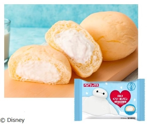 「八天堂 Disney ベイマックス白いくりーむパン ミルククリーム」（257円）