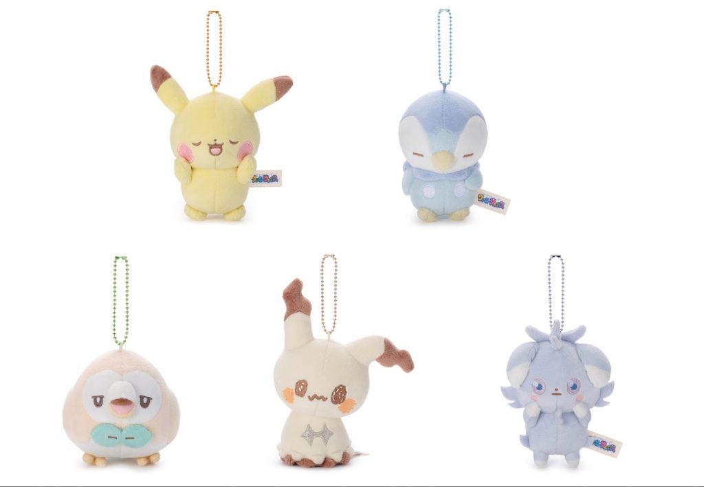 「ポケピース/ファニーフェイス/ボールチェーンマスコット」(各2640円)ピカチュウ・ポッチャマ・モクロー・ミミッキュ・ニャスパー (C)Pokemon. (C)Nintendo/Creatures Inc. /GAME FREAK inc.