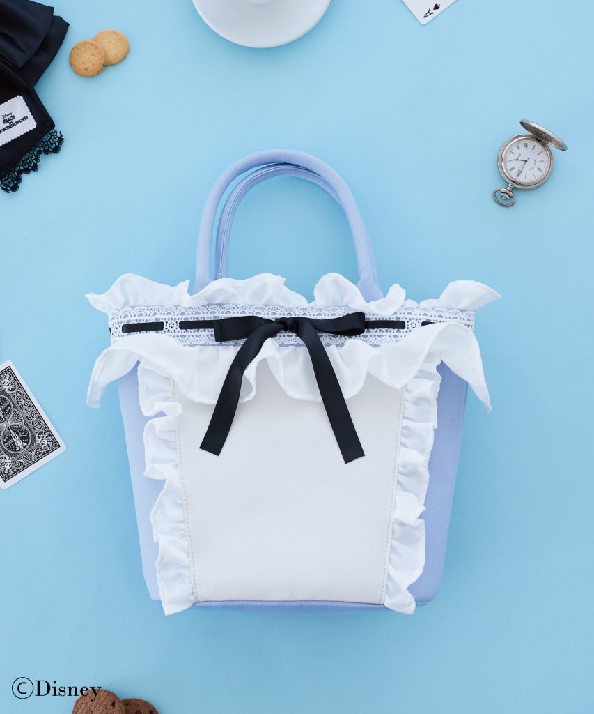 Maison de FLEUR「Alice/レースリボントートバッグ」（ライトブルー・9200円）