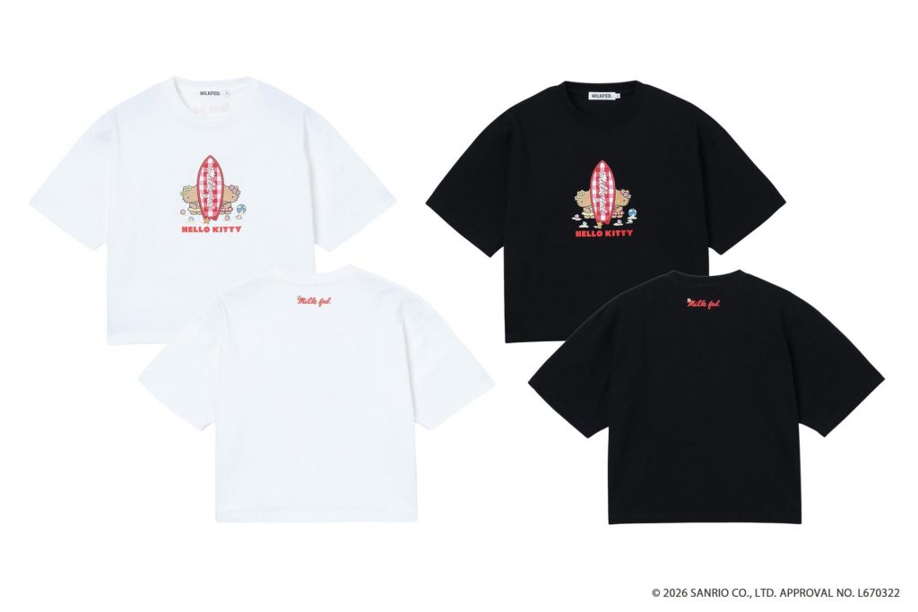 「SUN-KISSED SURF S/S TEE」（ホワイト・ブラック・6050円）