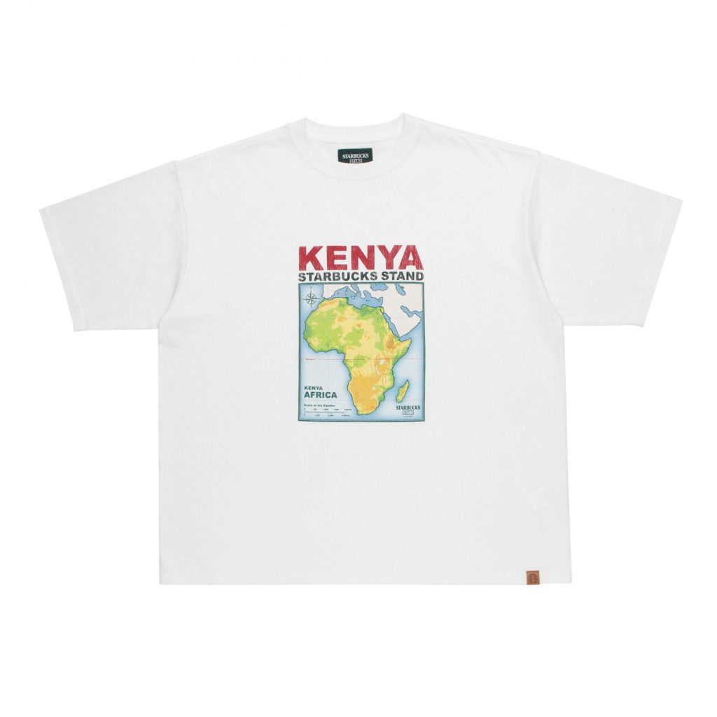 〈STARBUCKS STAND by BEAMS〉「プリントTシャツ KENYA」（9900円）